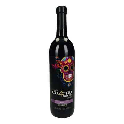 Vino Tinto Cuatro Soles Merlot 750 Ml | MercadoLibre