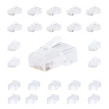 Rj-45 Cat5e Utp Conector Lan Ethernet Enchufe Paquete De Red