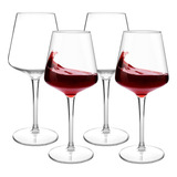 Michley Juego De 4 Copas De Vino Tinto Modernas (15 Onzas),