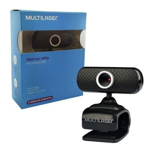 Webcam Multilaser Wc051 480p Preto 1,2m De Cabo