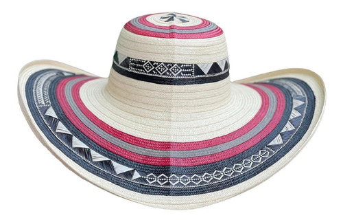 Sombrero 23 Fibras Fino A Mano Multicolores Original