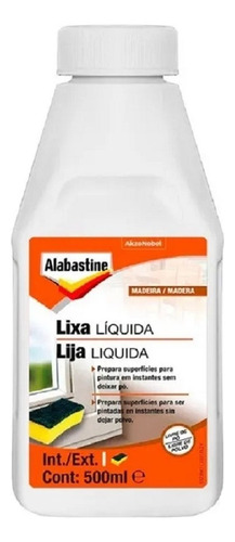 Lixa Líquida Alabastine/coral 500ml P/ Madeiras E Metais Quantidade De Cascalhos 40
