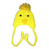 Gorro Crochet Pollito Tejido A Mano Unisex Felices Pascuas