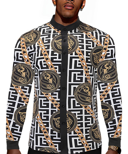 Camisas Africanas Para Hombre Dashiki Trajes De Los Años 70 