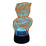 Lampara Led 3d Visual Ilusion Acrilico Goku Dragon Ball 3