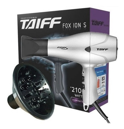 Secador De Cabelos Taiff Fox Íon S 2100w + Difusor Cachos