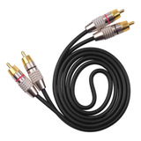 Adaptador De Cable Profesional De Estéreo 2rca A 2rca 1m