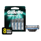 Carga Para Aparelho De Barbear Gillette Mach3 - 8 Unidades