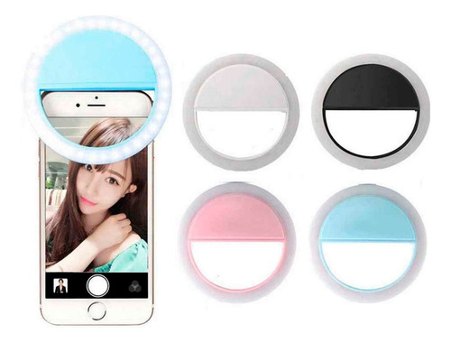 Aro De Luz Selfie Para Celular - Modelo Rk12 Dinax Color Blanco