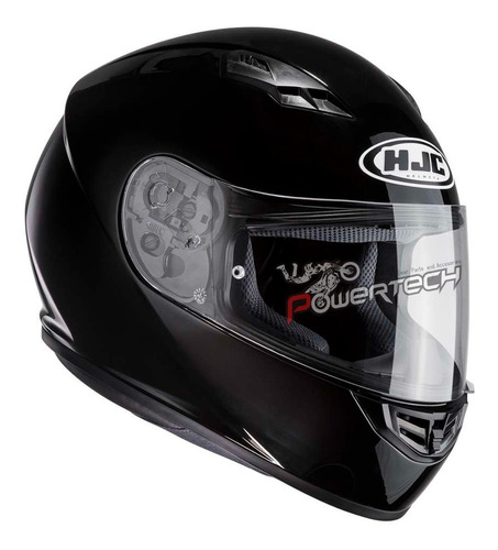 Casco Hjc Integral Cs-15 Solido Black Negro Gloss Liso