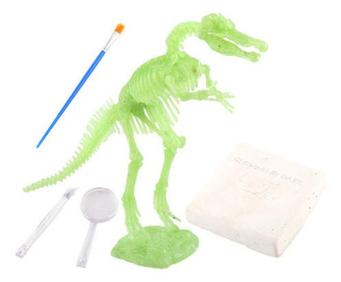 3d Glow Dinosaurio Fósil Excavación Kit De Esqueleto De Dino