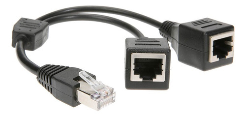 Dsl Network Rj45 Conector Adaptador Divisor Macho A 2 Hembra