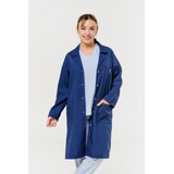 Guardapolvo Azul De Medicina Suedy Mujer Uniforme Arciel