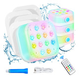 Purheme Luces Sumergibles Recargables Para Piscina Con Contr