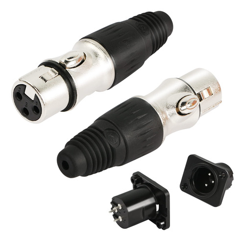 Pngknyocn Kit De Enchufe De Audio Xlr, Conector Hembra Xlr D