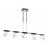 Lampara Colgante  Wengue 5 Luces Tigra Apto Led G9 H&l