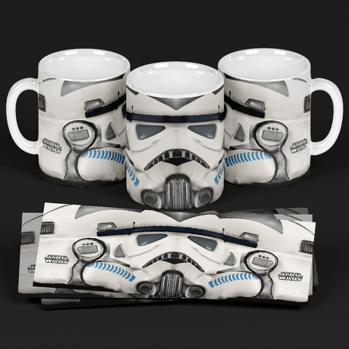 Taza De Cerámica Star Wars Stormtrooper 3d Importada En Caja