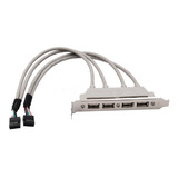 Cabo Extensor Hub Usb 2.0 Traseiro 4 Portas Desktop Kit 2pçs