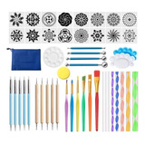 Kit Puntillismo Para Mandalas Herramientas Puntillismo 49pcs