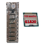 Placa Base De Minería B85 Btc Con Soporte Para Cpu G1820 Lga