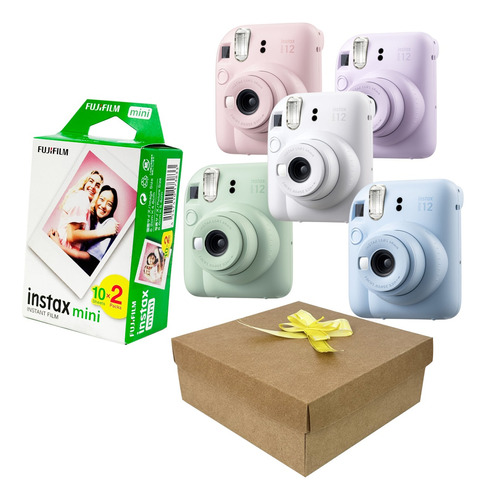 Kit Presente Câmera Instantânea Instax Mini 12 Com 20 Fotos