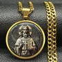 Cadena Collar Dije San Benito Oro 18k Enchapado Medalla | Mismo precio en cuotas
