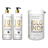 Kit Felps Reconstrução Premium 2x500ml +pó Descolorante 500g