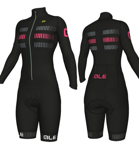 Uniforme Ciclismo Ale Dama Manga Larga Badana Lycra Ruta