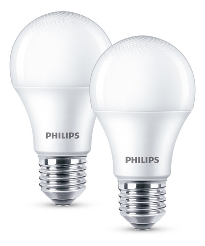 Pack 2 Ampolleta Led Philips Ess E27 4w Calida