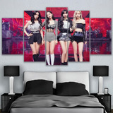 5 Cuadros Canvas Blackpink Grupo Musical Dance Famoso 150x84