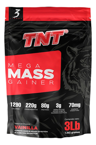 Tnt Mega Mass Gainer De 3 Lbs Proteína 