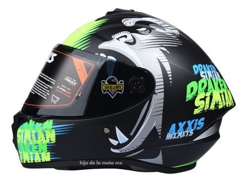 Casco Integral Axxis Draken Simian - Gris Verde 