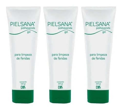 Kit C/ 3 Pielsana Polihexanida Gel 100g C/nota Fiscal 