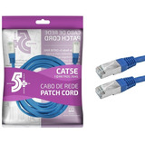 Cabo De Rede Rj45 10m Ethernet Lan Rj45 Cat5e Azul 10 Metros