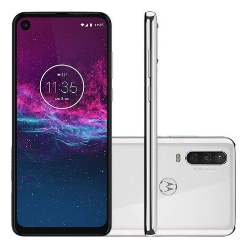 Motorola One Action 128gb Branco-tenho Minhas Marcas De Uso