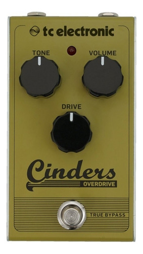 Pedal Tc Electronic Cinders Overdrive Analogo True Bypass Color Amarillo