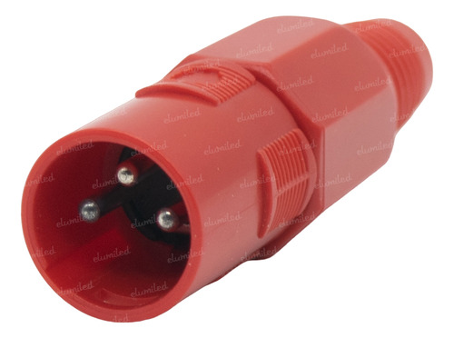 10 Conectores Xlr Canon Macho 3 Pines Plastico Rojo Dmx Mic