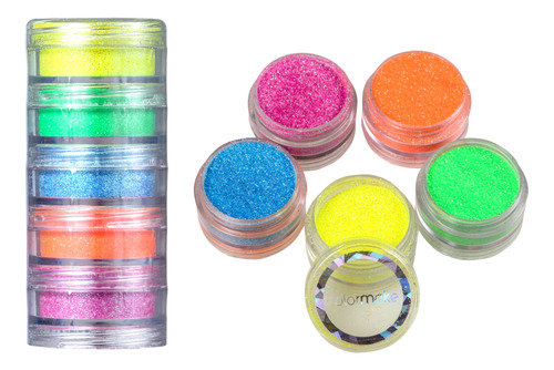 Tinta Glitter Em Pó Iridescente Neon Facial 5 Tons Colormake