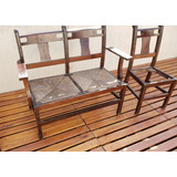 Juego Sillones Y Sillas Madera Antiguo