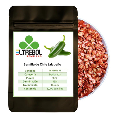 Semillas El Trébol 3000 Semillas Chile Jalapeño Verde Rojo Resistente | Meses sin interés