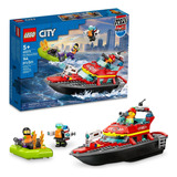 Barco De Rescate De Bomberos Lego City, Flotadores De Juguet