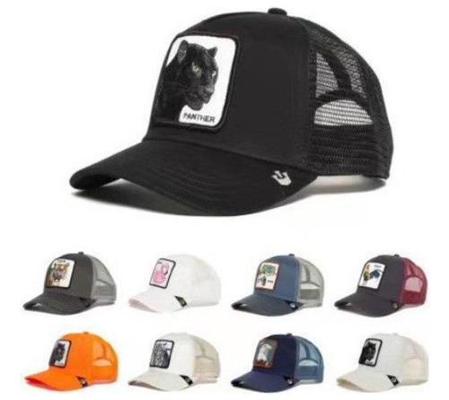 Gorra Trucker Animals Negra Varios Talla Única Compatible