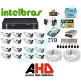 Kit Cftv Ahd 16 Cameras 1080p Hd  +dvr 16ch Intelbras 300mts