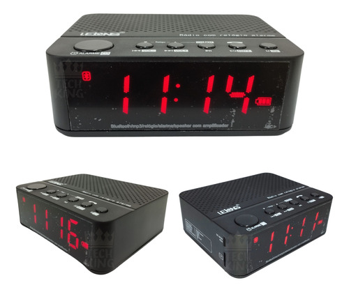 Relógio Despertador Rádio (entradas Mini Sd,bt,aux) Bivolt