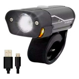 Luz Farol Bike Profissional Recarregável Usb Led T6 Forte Nf