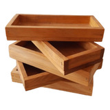 Cajoncito De Madera Despojador Mini Bandeja Roble Claro Deco