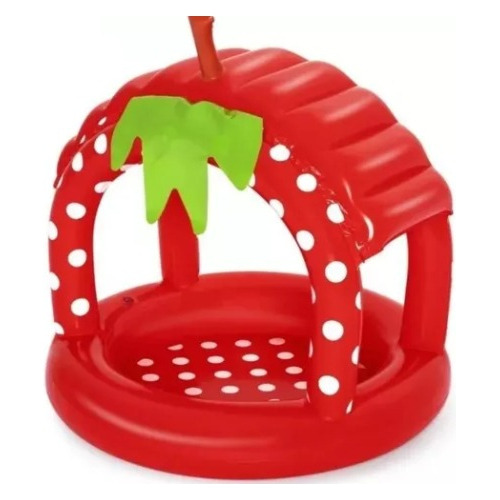 Pileta Inflable Infantil Bebe Con Techo Frutilla Bestway