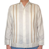 Guayabera De Lino Manga Larga Hecho Por Artesanos Yucatecos.