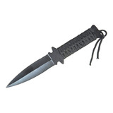 Cuchillo Táctico Puñal Navaja Cordon Eslinga B02 Negro 