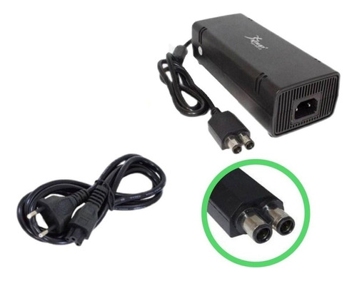 Fonte Xbox 360 Slim De Video Game 2 Pinos Bivolt 110v 220v  